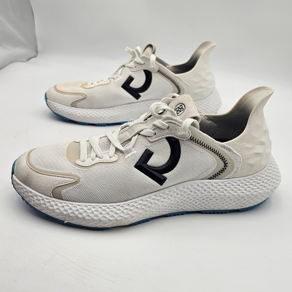 G/FORE MG4+ Golf Shoes Mens 10.5 Snow White Knit Sneakers G4MF21EF40 - Picture 6 of 13